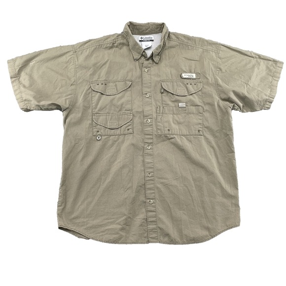 Vintage Columbia PFG Shirt Men Med Safari Fishing Utility Outdoor Hunt Camp Gorp - Picture 1 of 10